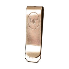 Superb Solid 9ct Yellow Gold Money Clip With Ostrich Motif