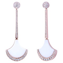 Exklusive Wave-Kollektion von Angeletti aus Roségold mit Diamanten und weißer Keramik