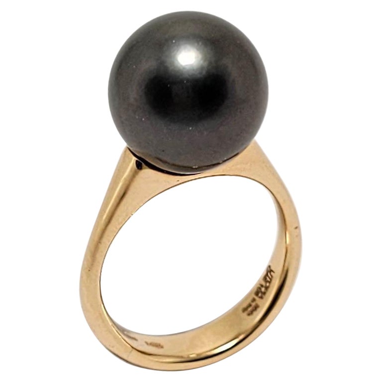 Anillo Utopia con Perla Tahitiana Kt 14.91 en Oro Rosa 18 Kt