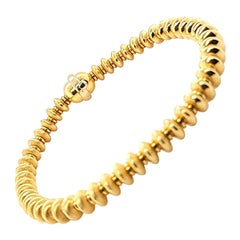 Yellow Gold Textured Bead Bracelet