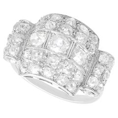 Anello Art Deco con diamante e platino da 3,44 carati