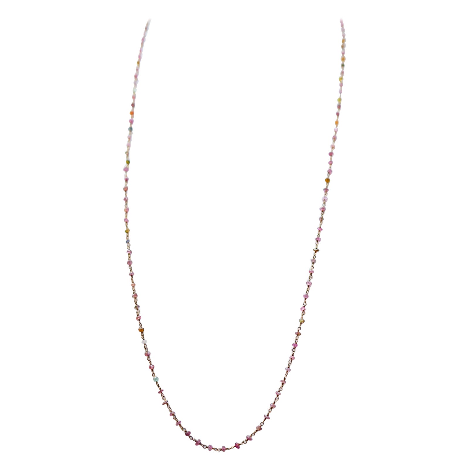 Set Di 4 Ciondoli In Argento E Tormalina Rosa – Gioielli Etnici Retrò, Pietra Rotonda Sfaccettata