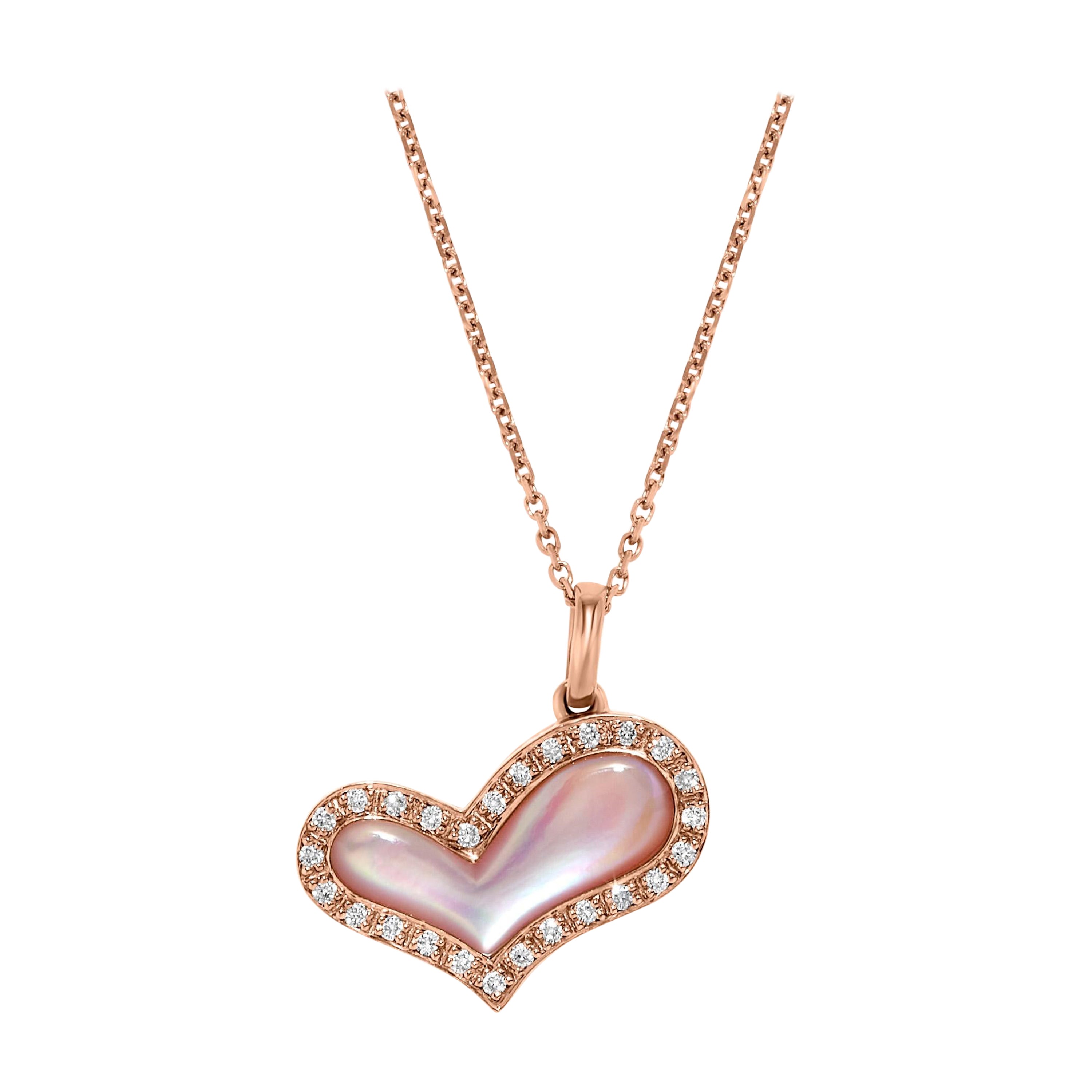 PINK CAVIAR 0.67ct Pink Diamond Pendant in 9ct Rose & White Gold main image 1