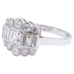 Platinum & Diamond Art Deco Style Ring