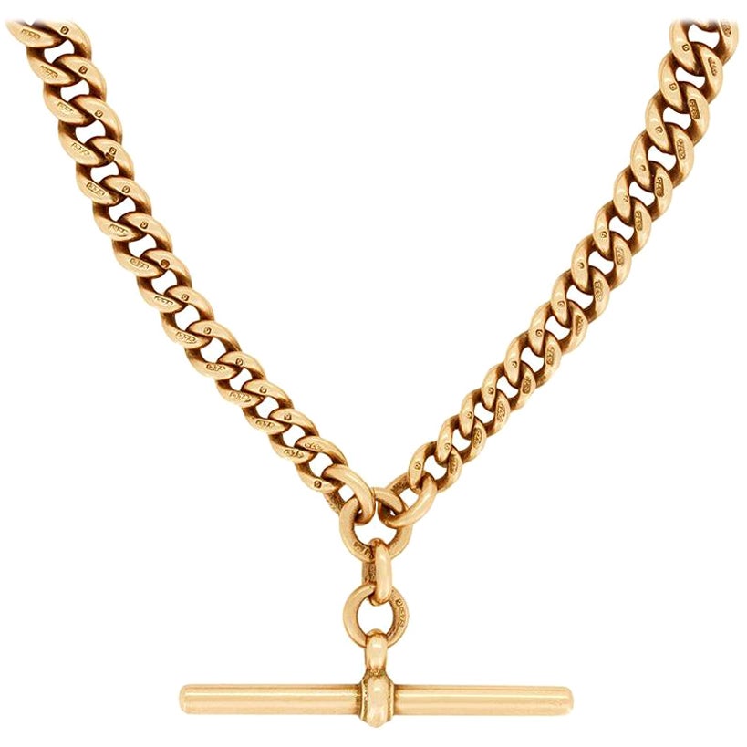 Victorian 9ct Gold Albert Chain, c.1900s