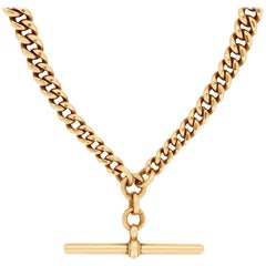 Victorian 9ct Gold Albert Chain, c.1900s