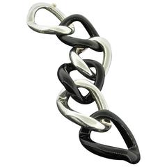 Margot McKinney Black Jade and Sterling Link Bracelet 2