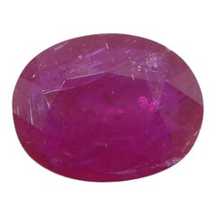 Rubí rojo violáceo ovalado de 1.85 ct Certificado GIA Mozambique