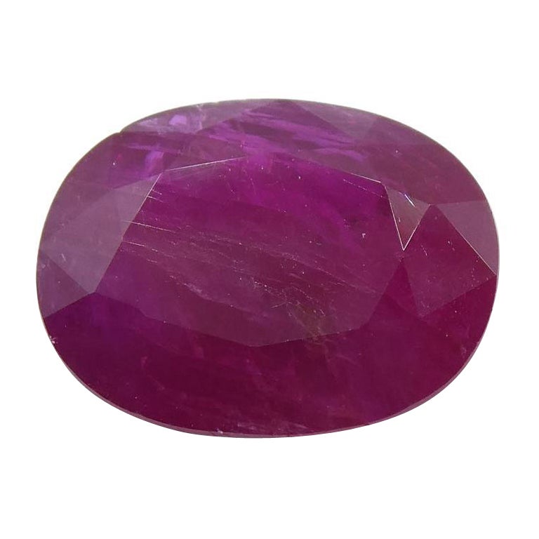 Rubí rojo ovalado de Vietnam de 4.21 ct