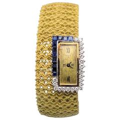 Ebel Ladies Yellow Gold Diamond Bracelet Wristwatch