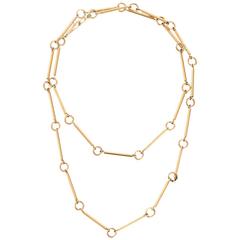 Gold Bar-Link Necklace