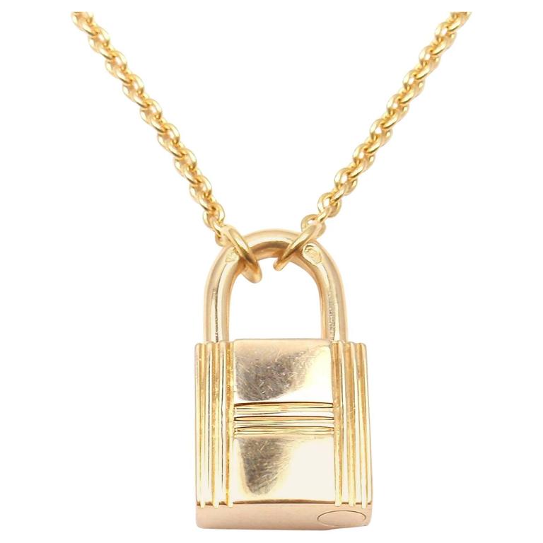 hermes lock necklace