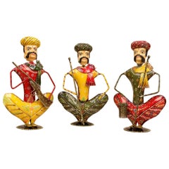 Antique IRON RAJASTHANI SITTING MUSICAL s/3