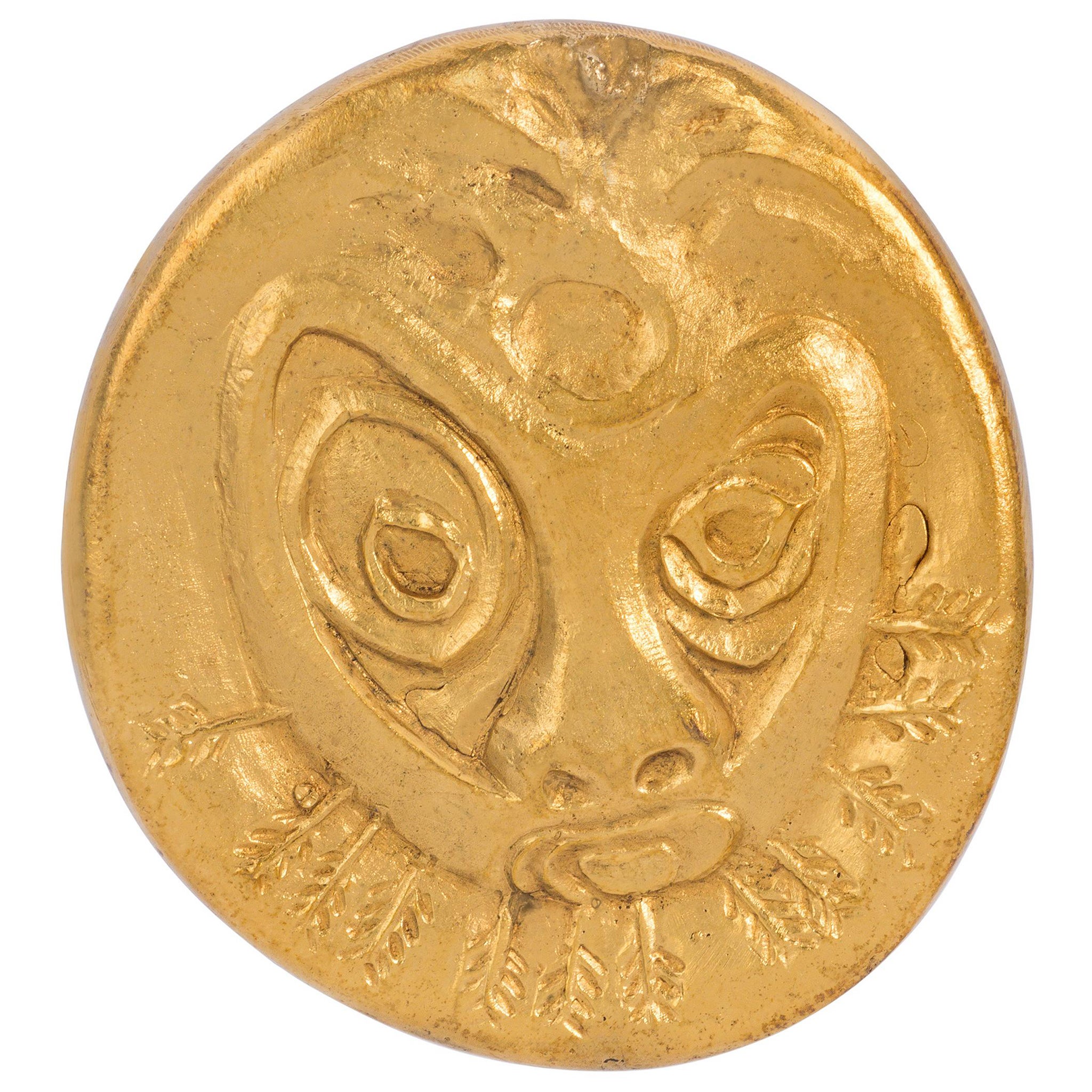 Collectible Line Vautrin Gilt Bronze Brooch, c. 1945