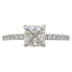 Anillo de diamantes talla cojín certificado GIA