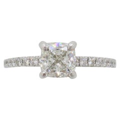 GIA Certified Cushion Cut Diamond Ring 