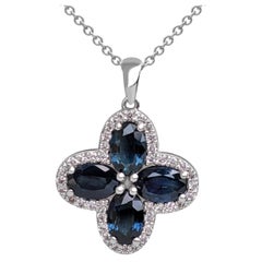 NO RESERVE! - 2.32ct Sapphire & 0.25Cttw Pink Diamonds - 14K White Gold