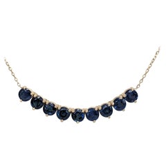 $1 NO RESERVE!  -  2.78ct Sapphire - 14K Yellow Gold - Pendant Necklace
