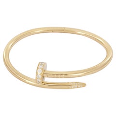 Cartier Nail Bracelet in 18K yellow Gold with Diamonds Size 15
