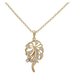 Lustrous 0.38ct Diamonds Pendant in 20K Yellow Gold (Chain not Included)