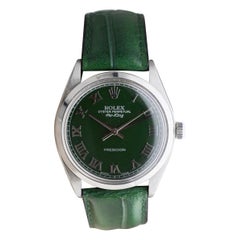 Rolex Stahl Air King mit benutzerdefinierten dunkelgrünen Zifferblatt zirka, 1970's