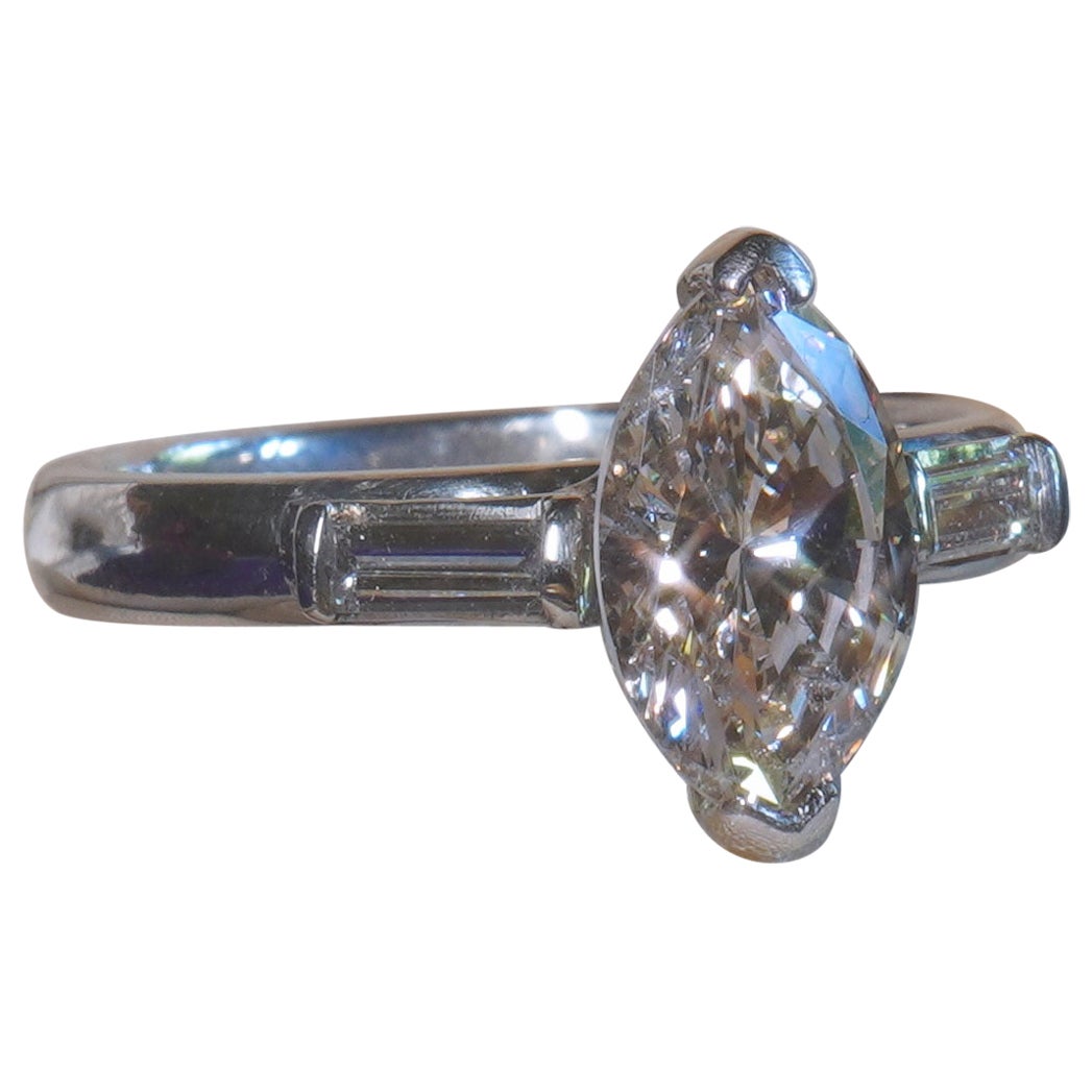 TIFFANY & CO. Platinum Diamond Ring GIA Vintage VS Solitaire Engagement 1.82 Cts