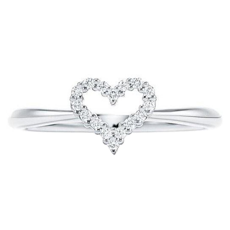 TIFFANY & Co. Anillo Corazón Platino .06ct Diamante 5