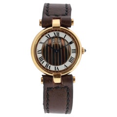 Vero orologio Cartier. Must de Cartier Vendome rotondo Argental Vermeil Trinity Face