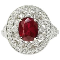 Ruby Diamond Gold Ring 5