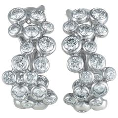 Fred of Paris Neige Diamond Gold Huggie Earrings 8