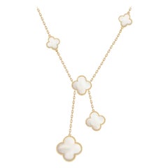 Van Cleef & Arpels Magic Alhambra Mother of Pearl Yellow Gold Necklace