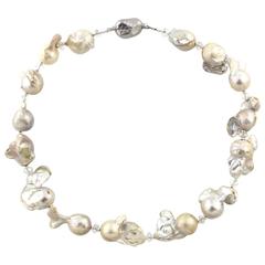 Glistening Baroque Pearl Necklace 1