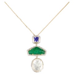 Emerald Carving Pendant 0041