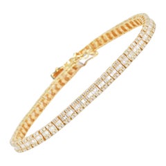 Gliederarmband aus Gelbgold mit natürlichem Diamanten 7,00 Karat 18KT