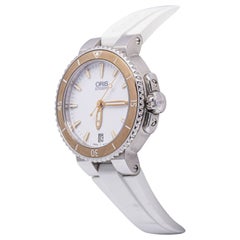 ORIS AQUIS DATE Relais Caucho blanco