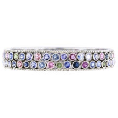 Bracciale con 28 carati di zaffiri multicolori