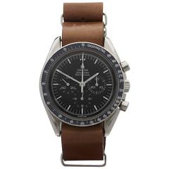 Omega Stainless Steel Speedmaster chronograph premoon Mechanical Wind Wristwatch