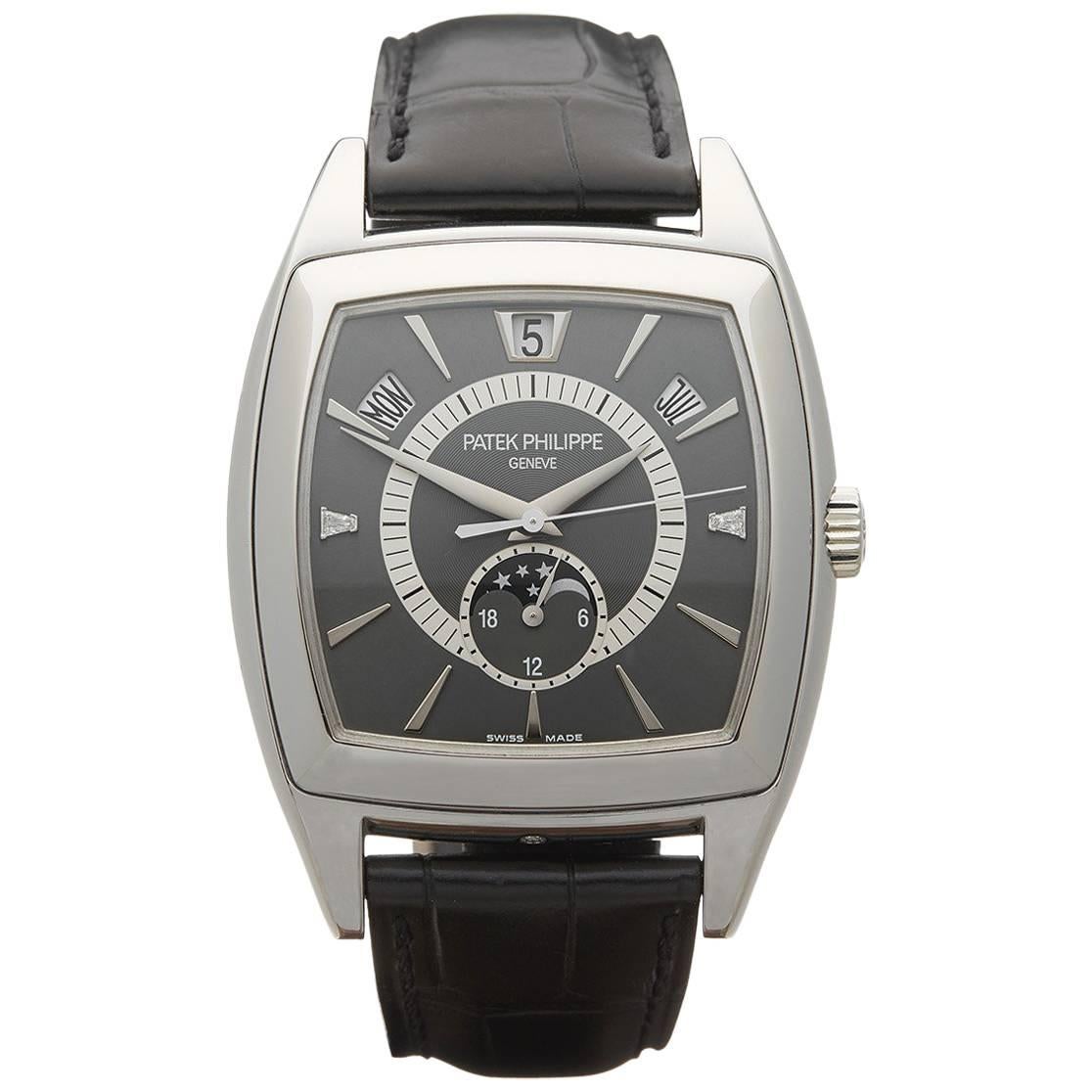Patek Philippe Platinum Gondolo annual calendar Automatic Wristwatch Ref 5135P