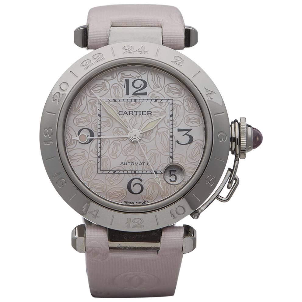 Cartier Pasha de Cartier: Damenuhr 2377, limitiertes rosa Perlmutt-Zifferblatt aus Perlmutt