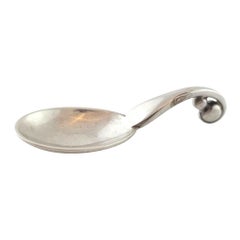 Georg Jensen Denmark Sterling Silver Salt Spoon #110 #17827