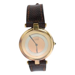 Vintage Must de Cartier Large Vendome Trinity Watch. ARGENT Cartier 925 Vermeil