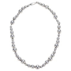 Collar graduado vintage de 22 pulgadas de plata de ley mexicana