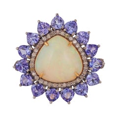 Anello cocktail a goccia