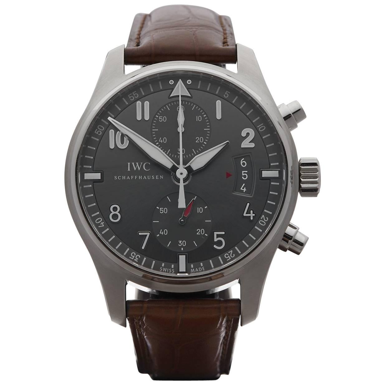 IWC Stainless Steel Pilot's Chronograph spitfire Automatic Wristwatch