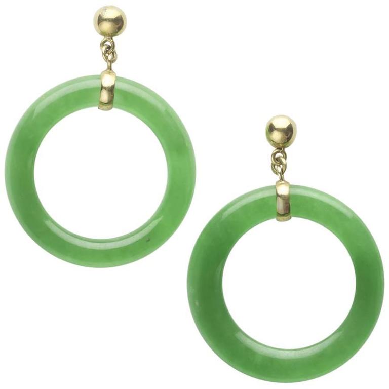 Jade Hoop Earrings For At 1stdibs Jade Hoop Earrings For