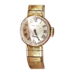 14k CARTIER x MOVADO mechanische Uhr. 14k Damenarmbanduhr.