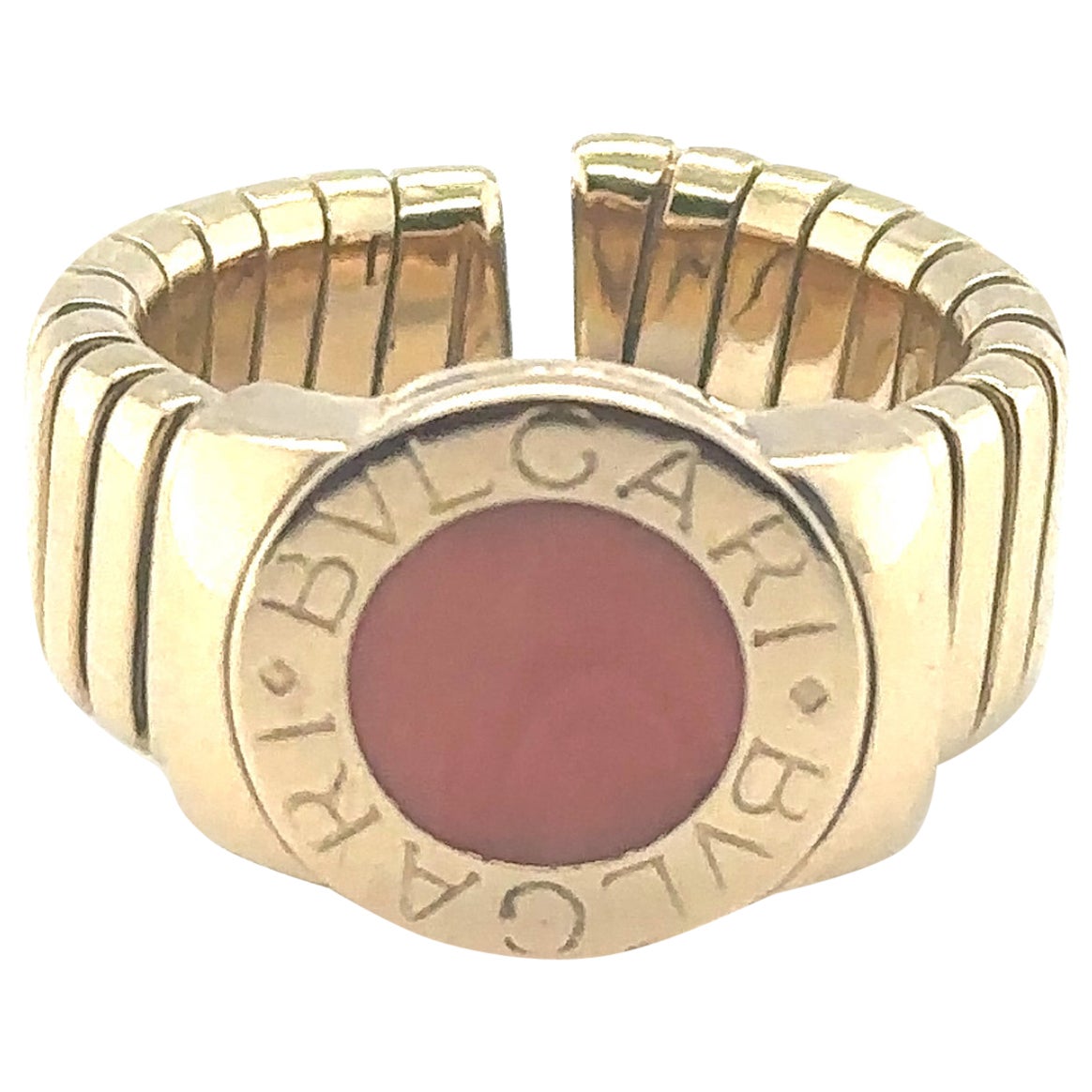 BVLGARI BVLGARI Yellow Gold and Coral Rare Ring