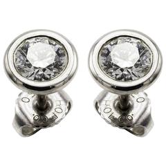 Diamond Platinum 'Hearts on Fire' Stud Earrings 10