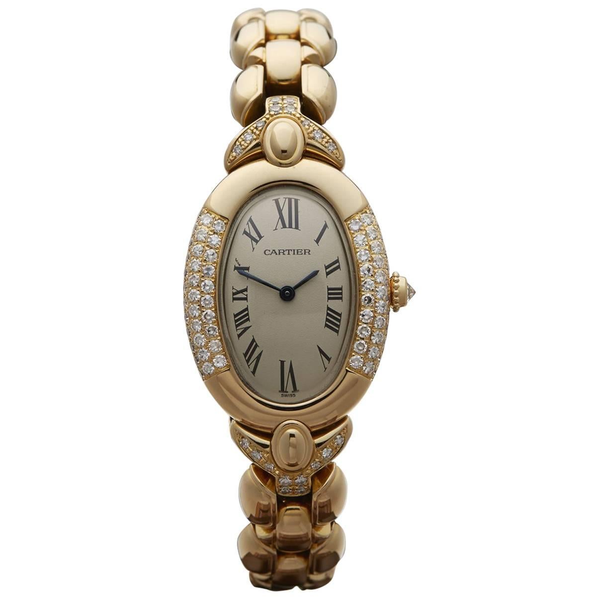 Cartier Baignoire original diamonds ladies 935 watch