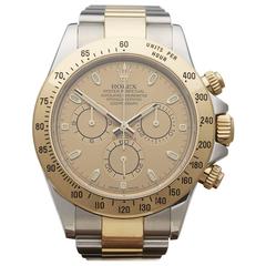 Rolex Yellow Gold Stainless Steel Daytona Automatic Wristwatch Ref 116523